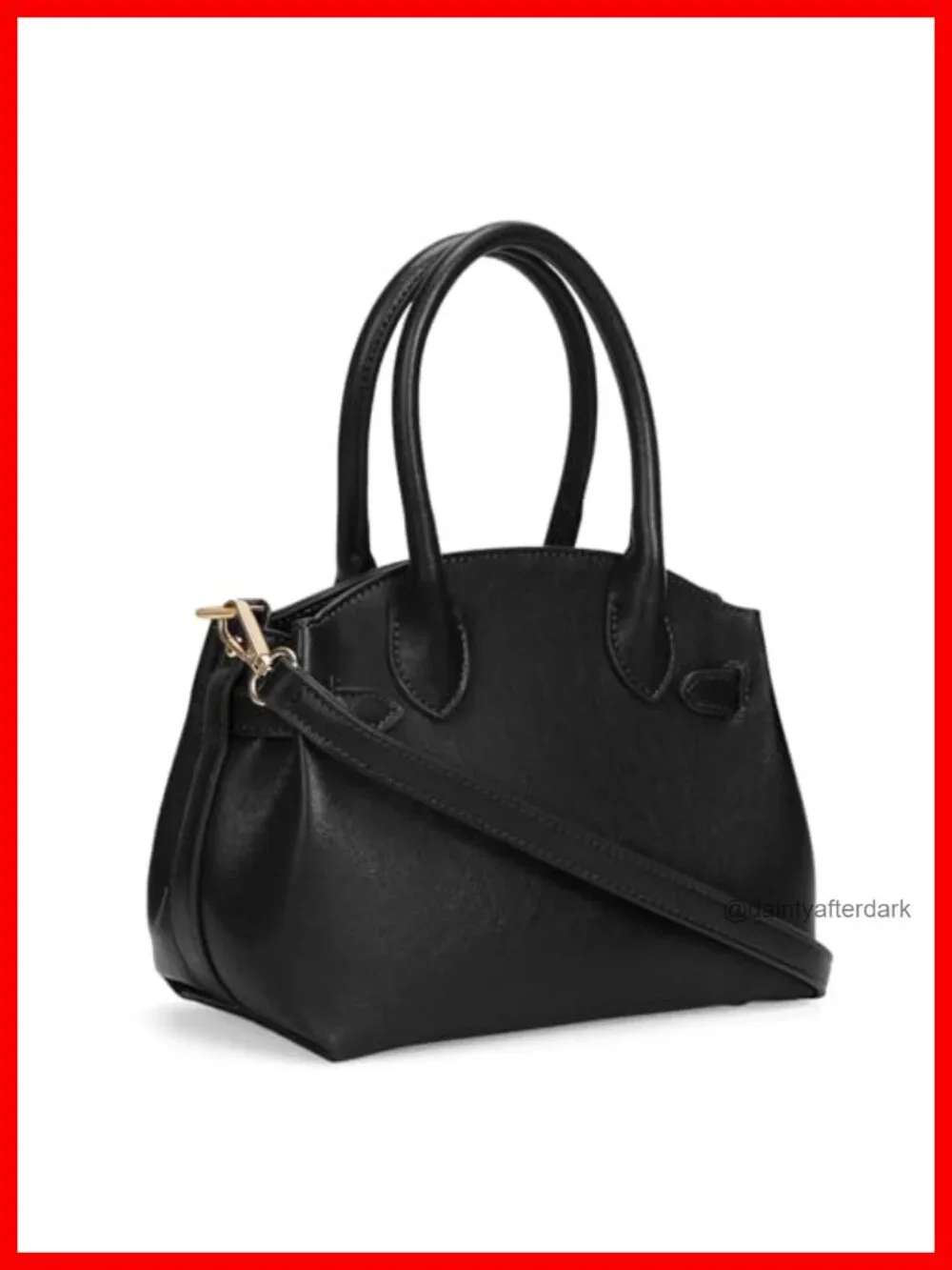 Vintage Luxe Faux Leather Crossbody Satchel with Top Handle